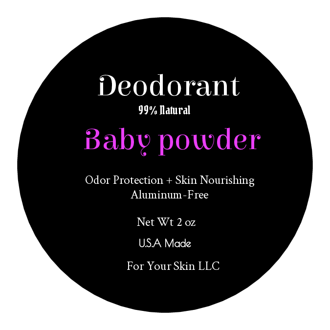 Handmade natural deodorant.