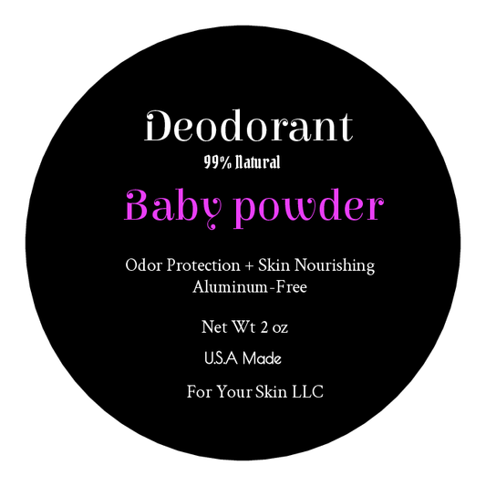 Handmade natural deodorant.